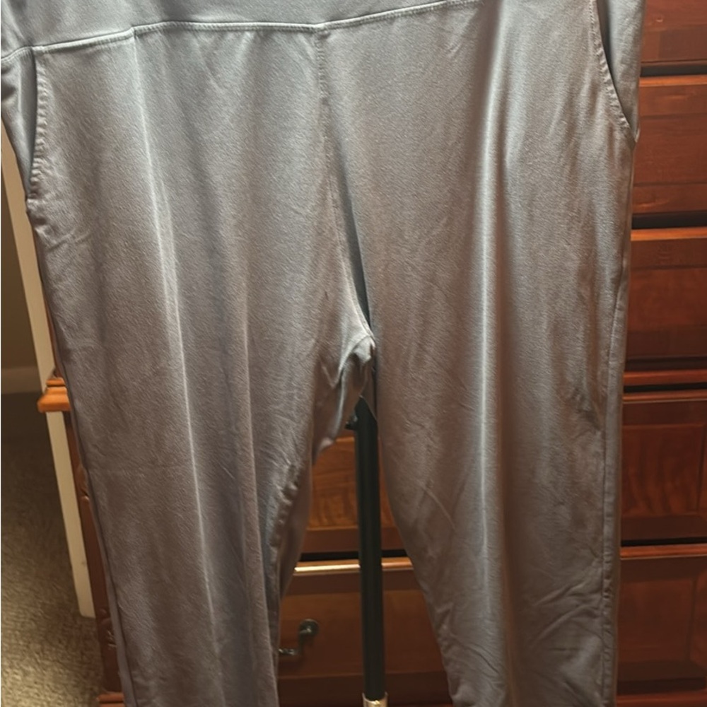 Gray Satin Pants